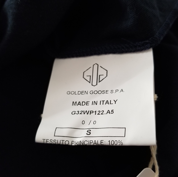 Golden Goose Round Neck T-Shirt Blue Size S - Picture 5 of 6